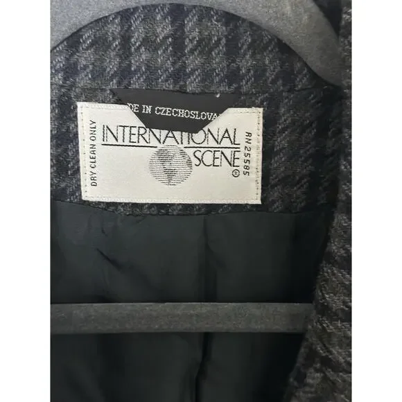 Vintage Womens Blazer Tweed Pure Wool Houndstooth SZ 11/12 - Picture 2 of 6